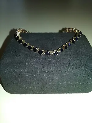 $800 • Buy 14k Royal Blue Sapphire Ladies Tennis Bracelet - Exquisite!   