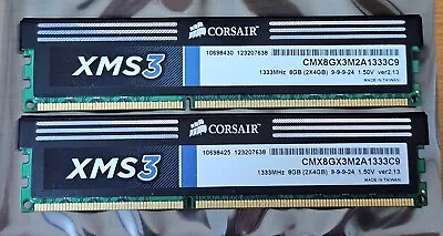 Corsair 4GB 1333Mhz DDR3 XMS3 Ram X 2 • £10