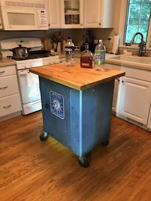 $650 • Buy Vintage Sun Service Equipment Bar Cart W/ Butcher Block - Cabinet - Distributor