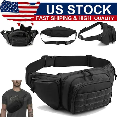 Tactical Carry Fanny Pack Holster Pistol Waist Pack Bag Concealed Gun Holster US • $15.89