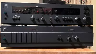 NAD  1600 Stereo Preamplifier /Tuner NAD 2100 Power Amplifier Combo Working READ • $290