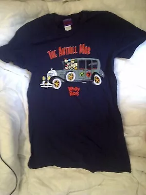 Official Wacky Races: The Anthill Mob Print Tshirt Blue S Size 6-8 • £6.50