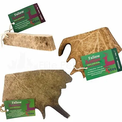 £6.95 • Buy Antos Fallow Deer Antler Dog Chew Long Lasting Treat 100% Natural S, M Or L