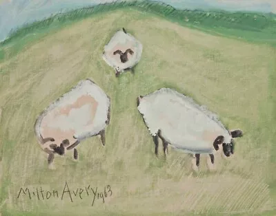 Milton Avery Three Sheep Canvas Print 16 X 20 • $39.99
