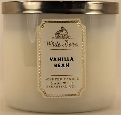 Bath & Body Works White Barn VANILLA BEAN 3 Wick 14.5Oz  Scented Candle • $21.97