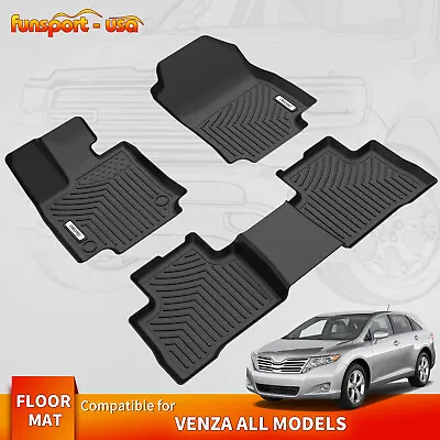 Car Floor Mats Liners For 2021-2023 Toyota Venza All Weather TPE Rubber Carpet • $75.99