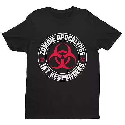 ZOMBIE APOCALYPSE FIRST RESPONDERS Funny T Shirt Gaming Gamers Horror Gift Idea • £13.95