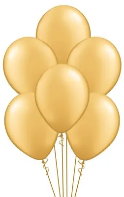 11  Qualatex Metallic Round Gold Latex Balloons 25 Count Party Supplies • $9.59