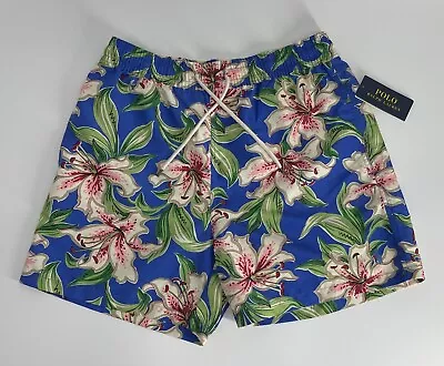 SEASIDE LILIES-Polo Ralph Lauren 5.75  Swim Trunks/Shorts NWT $98 Size Medium • $51.99