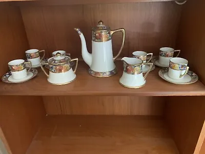 Noritake Japan Coffee /Tea Set (15 Piece) Vintage Striking Design • £75