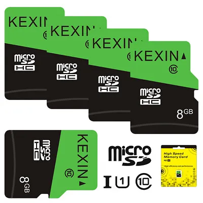 Kexin Micro SD Card 5 Pack 8GB UHS-I Class 10 SD TF Card Flash USB Memory Card   • $14.85