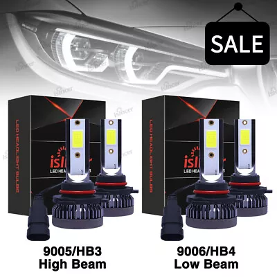$14.99 • Buy 4PCS 9005 9006 LED Combo Headlight Kit Bulbs 6000K Cool White COB High Low Beam