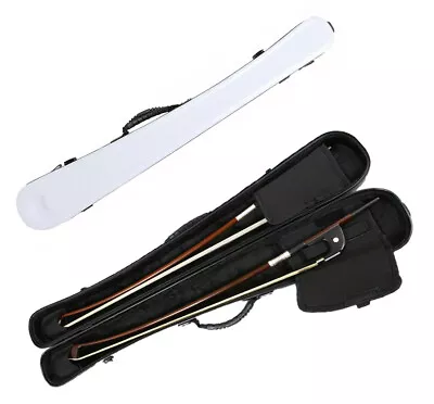 Double Bass Bow Case White Carbon Fiber Bass Bow Box 2 Pcs Light Strong Bow Bag • $89.17