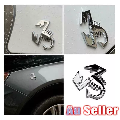 Chrome Alloy Scorpion Bonnet Badge Car Sticker Auto Decal Emblem For Fiat Abarth • $12.15