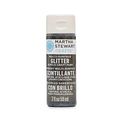 Martha Stewart Crafts Multi-Surface Glitter Paint - BLACK ONYX • $8.99