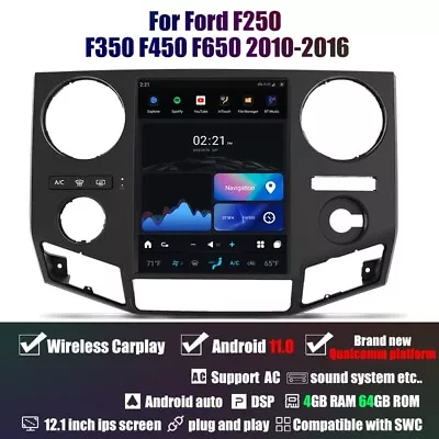 12.1 Tesla Vertical Screen For Ford F250 F350 2009-2012 Car Radio Gps Navigation • $749