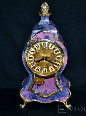 $999 • Buy Vintage Table Clock Mantel Mechancial Wood Schmid Schlenker Fabrik Boulle  20th