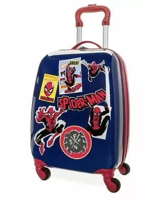 New Disney Store Marvel Spider-Man Hardside Spinner Luggage Kids Suitcase • $89.99