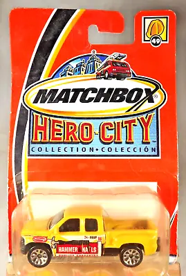 2002 Matchbox #49 Hero City-Construction CHEVROLET SILVERADO Yellow W/Flower10Sp • $11.50