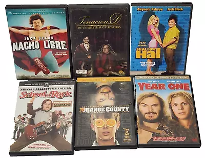 Lot Of 6 Jack Black Movies DVD Nacho Libre Tenacious D School Rock Year One • $11.98