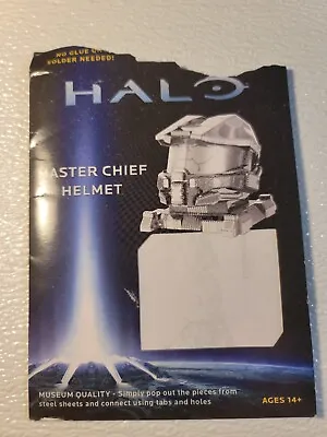 Metal Earth 3D Halo Master Chief Helmet Model Kit *Rare Discontinued* Open Box • $10