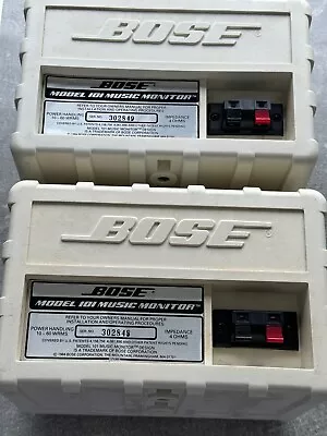 Bose Model 101 Music Monitor Speakers Vintage - Pair - White • £150