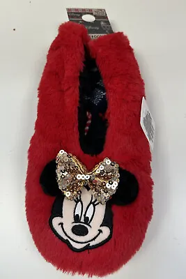 £7.99 • Buy NEW Primark Disney Minnie Mouse Red Cosy Christmas Footlets Slippers UK 6-8 Gift