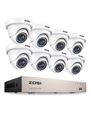 ZOSI 8CH HD Camera 1080P TVI DVR Video Home Outdoor CCTV Security System 3000TVL • $279.99