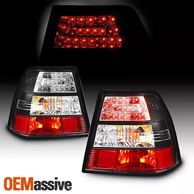 Fits 99-05 Volkswagen Jetta Mk4 Tdi Gli Black LED Tail Brake Lights Left+Right • $137.96