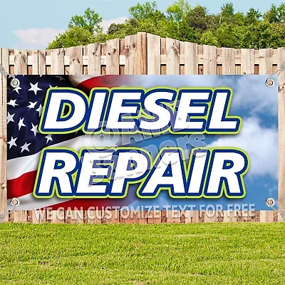 DIESEL REPAIR Advertising Vinyl Banner Flag Sign Many Sizes MECHANIC REPAIR • $147.47