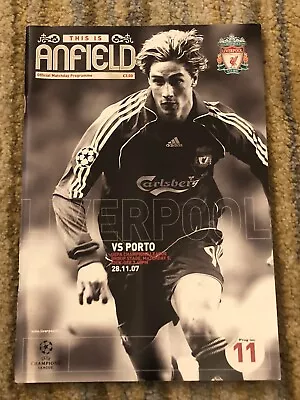 Liverpool V Porto - 2007/08 - UEFA Champions League - Match Day Programme • £2.20