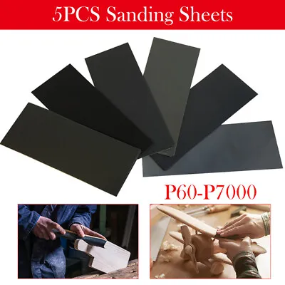 5x P60-P7000 Wet & Dry Sandpaper Super Fine Sand Paper Waterproof Sanding Sheet • £3.19