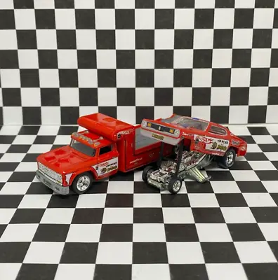 *LOOSE* Hot Wheels 2018 Team Transport Red Plymouth Duster Funny Car & Retro Rig • $35