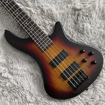 Rhyme Electric Bass Sunburst Color 5 String Black Fretboard Maple Neck Fast Ship • $248.46