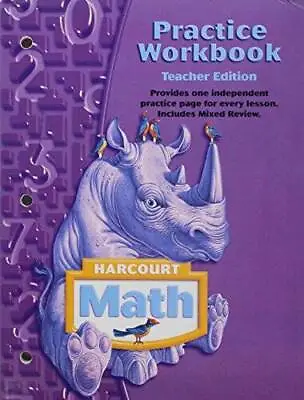 $19.59 • Buy Harcourt Math:  Practice Workbook, Grade 4, Teachers Edition - Paperback - GOOD