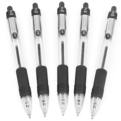 Zebra Z-Grip Retractable Ballpoint Pen - Black Ink - Pack Of 5 • £3.99