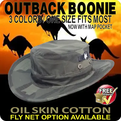 Hat Boonie Camo Unisex Cotton Oil Skin Fly Net 3 Colors Hunt Fish 4wd Touring Au • £18.57