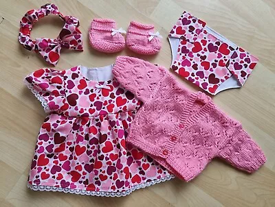 £13.99 • Buy Baby Annabell /Luvabella 17 To 19 Inch Dolls 5 Piece Love Hearts Dress Set (28)