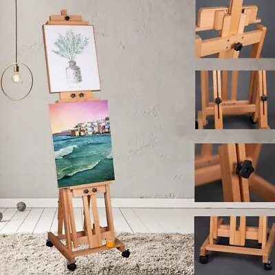 Large Artist Easel Horizontal Vertical Dual-use H-Frame Painting Stand 16x20x87  • $143.04