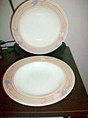 Mikasa Intaglio CAC02 Meadow Sun Set Of 2 Wide Rim Soup Salad Bowls 9 1/4  • $15