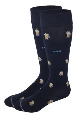 Dr. Motion Beer Print Men's Mild Compression 8-15 MmHg Knee High Socks • $9.99