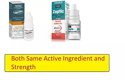 Zaditen  5mL Itchy Allergy Watery Swollen Sterile Eye Drops Or Zoptic Generic • $37.99