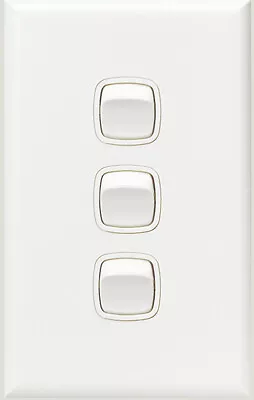 HPM Excel 3 Gang Light Switch | XL770/3WE • $27.32