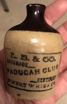 Antique Miniature L. B. & Co. Paducah Club Kentucky Stoneware Whiskey Sample Jug • $215