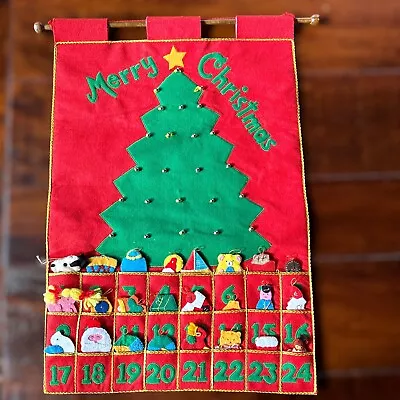 Vintage 1991 Pockets Of Learning Merry Christmas Tree Advent Calendar READ • $24.99