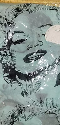 Marilyn Monroe Teal And Black Long Lighweight Scarf NIP • £13.49