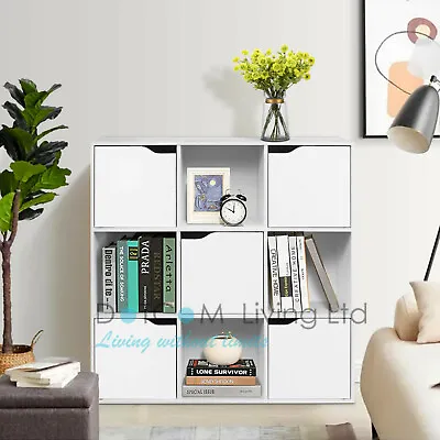 Dotcom White Cube Storage Unit Bookcase Book Shelf Rack Case Display Cabinet • £64.99