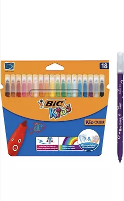 BIC Kids Kid Couleur Washable Felt Tip Pens Ideal For School Assorted Colour • £4