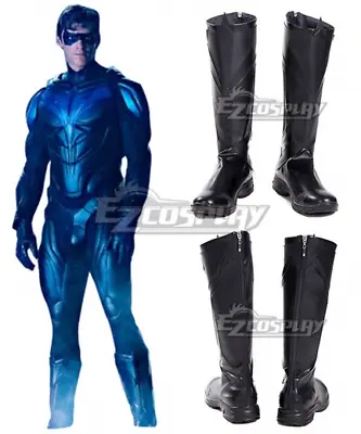 $18.99 • Buy DC Titans Season 2 Nightwing Black Shoes Cosplay Boots