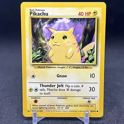 Pokémon TCG Pikachu Base Set 58/102 Regular Unlimited Common • $2